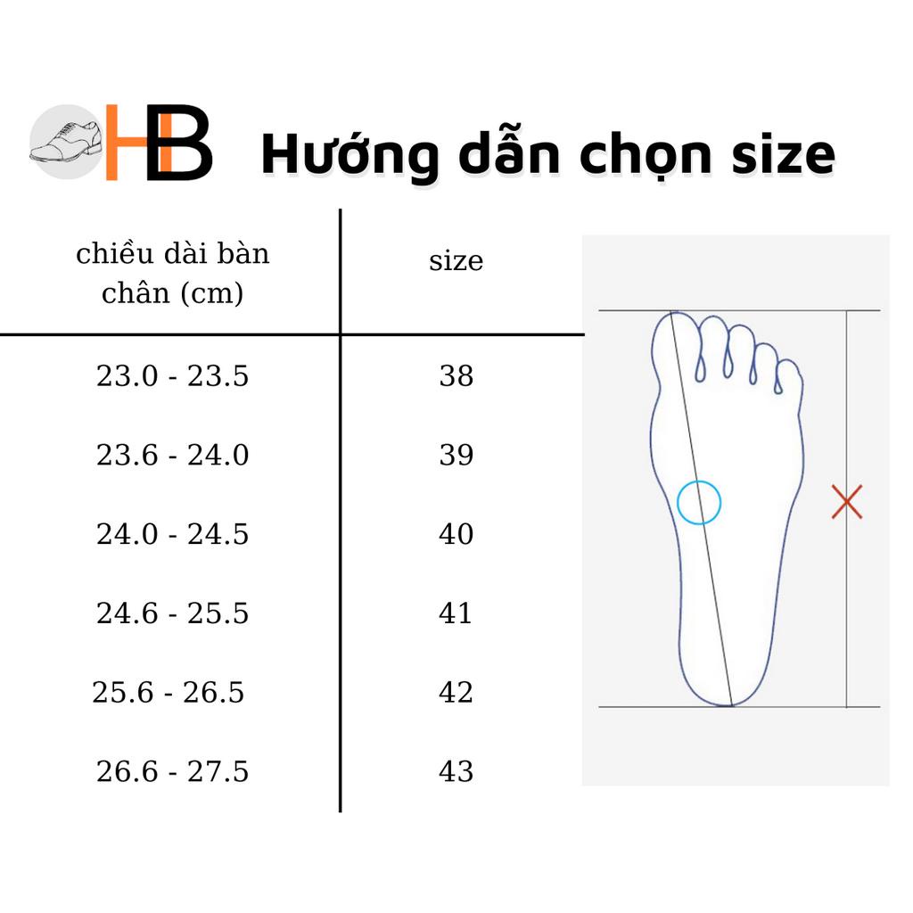 Giày Công sở tăng chiều cao đế 7cm da bò thật HB05