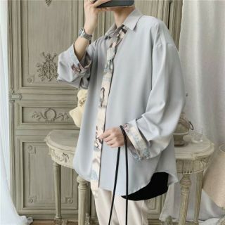 Sơ mi nam cà vạt hoạ tiết