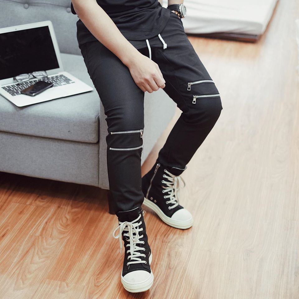 JOGGER KAKI PHỐI KHÓA GỐI CÁ TÍNH - TRẺ TRUNG - NĂNG ĐỘNG ⚡ FREESHIP ⚡ VẢI KAKI GIÃN NHẸ, ĐỦ SIZE TỪ 45-75KG