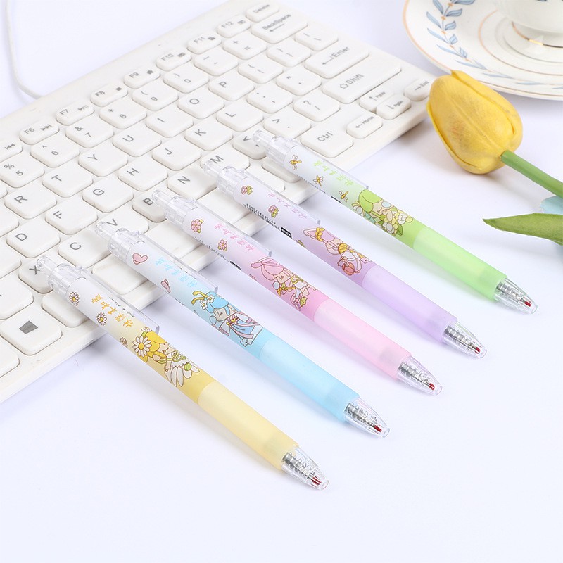 Bút bi mực đen 0.5mm họa tiết hoạt hình dễ thương