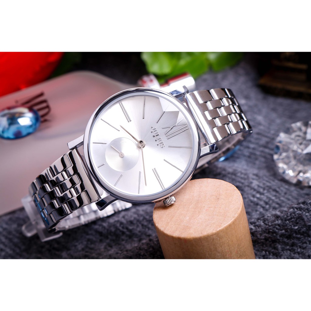Đồng hồ nữ JA-1144 Julius Hàn Quốc dây thép (nhiều màu)