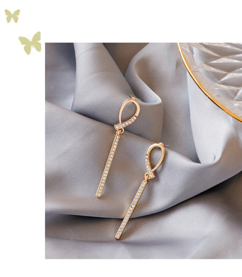 Bông Tai Mạ Bạc 925 Dạng Dài Đính Đá Thời Trang 2021