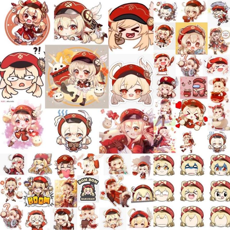 10-60 hình dán Stickers Klee Genshin Impact decal
