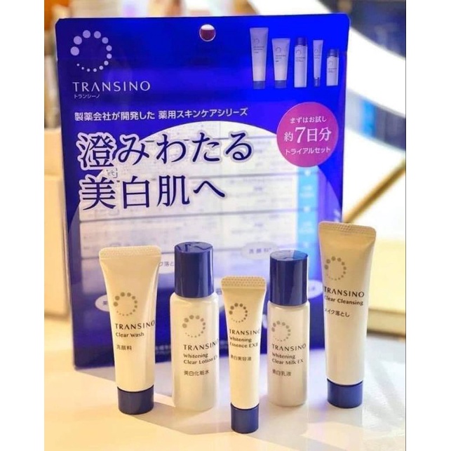 Set mini Transino 5 món cho da NÁM TÀN NHANG - dưỡng da sáng hiệu quả trong 7 ngày - chính hãng Nhật Bản