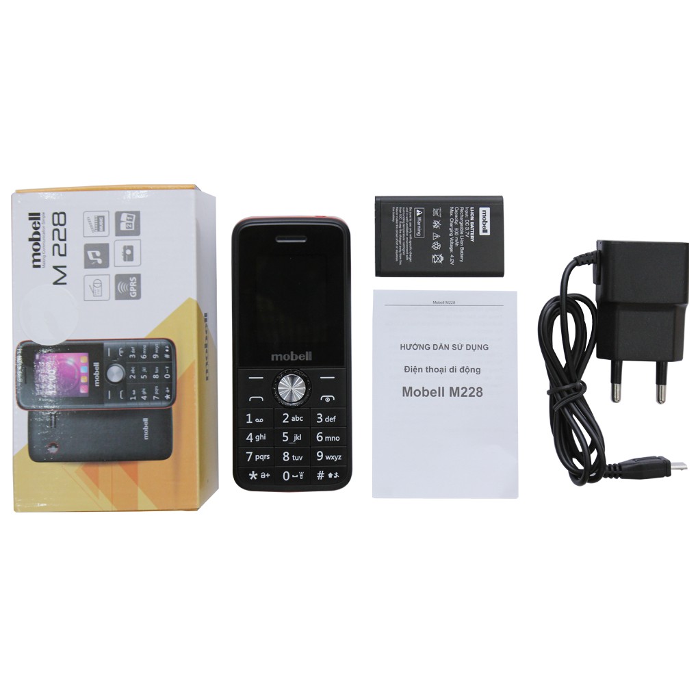 [FreeShip BÌNH DƯƠNG - HCM] ĐIỆN THOẠI Bàn Phím Giá Rẽ 2 Sim MOBELL M228 Chính hãng