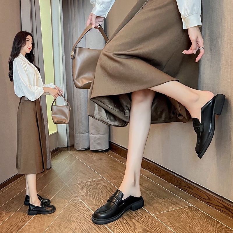 Giày Lười Da Phong Cách Anh Quốc Thời Trang Mùa Xuân 2022 Dành Cho Nữ