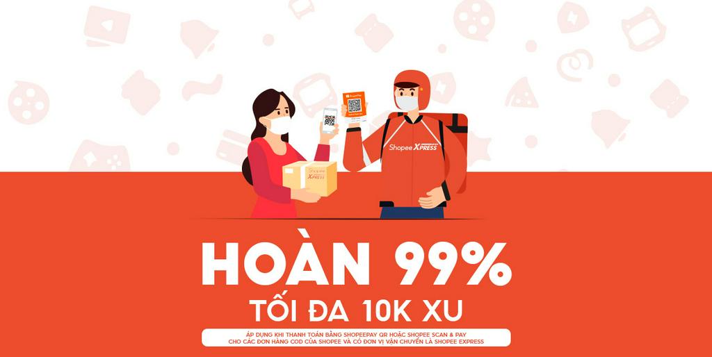 - Shopee Express - Hoàn 99% tối đa 10K xu