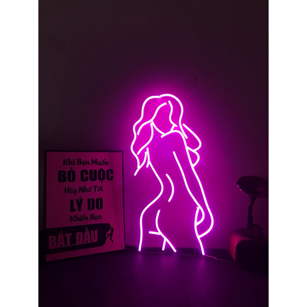 Đèn led Neon trang trí hình Sexy girl v2 | Đèn neon trang trí phòng ngủ, treo tường