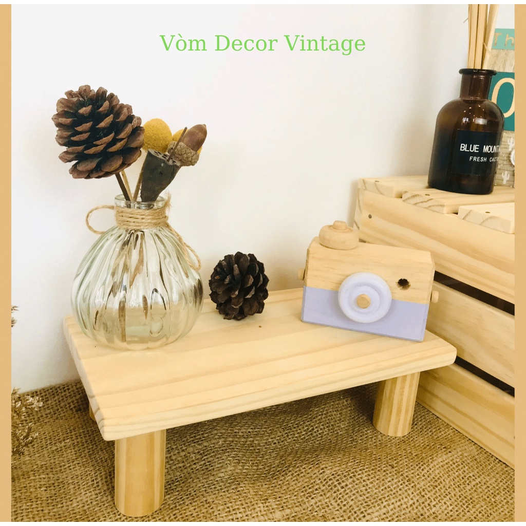 Kệ Để Bàn Mini Từ Gỗ Thông THƠM CAO CẤP CHỐNG MỌT - Để Bàn Văn Phòng Để Đồ Văn Phòng, Bàn Máy Tính, Bàn Làm Việc - VÒM