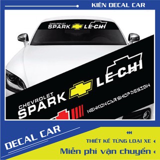 Miếng Dán trang trí kính trước và sau Xe Ô Tô Chevrolet Spark phong cách thể thao 130x21cm - decal dán kính
