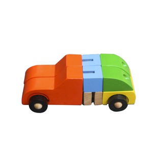 Đồ chơi gỗ Winwintoys - Xe biến hình robot. - 65052