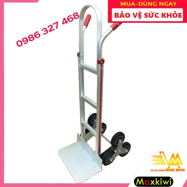 [FreeShip - Cao Cấp] Xe Kéo Hàng, Xe Đẩy Hàng 3 Bánh Maxkiwi- Leo Cầu Thang