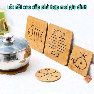 Đế Lót Nồi Gỗ, Lót Cốc Gỗ Cách Nhiệt - Tấm Lót Nồi Xoong, Chén Bát, Ly Cốc... [LÓT NỒI GỖ]