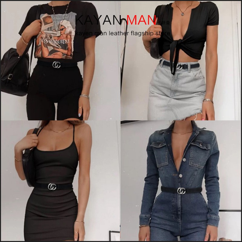 Thắt Lưng Denim Phong Cách Hàn Quốc Đơn Giản Dành Cho Nữ