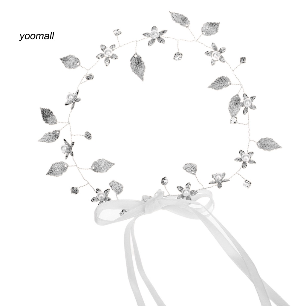 / Yo / Vòng Hoa Lá Baroque Có Độ Bóng Cao Cho Cô Dâu Trong Tiệc Cưới