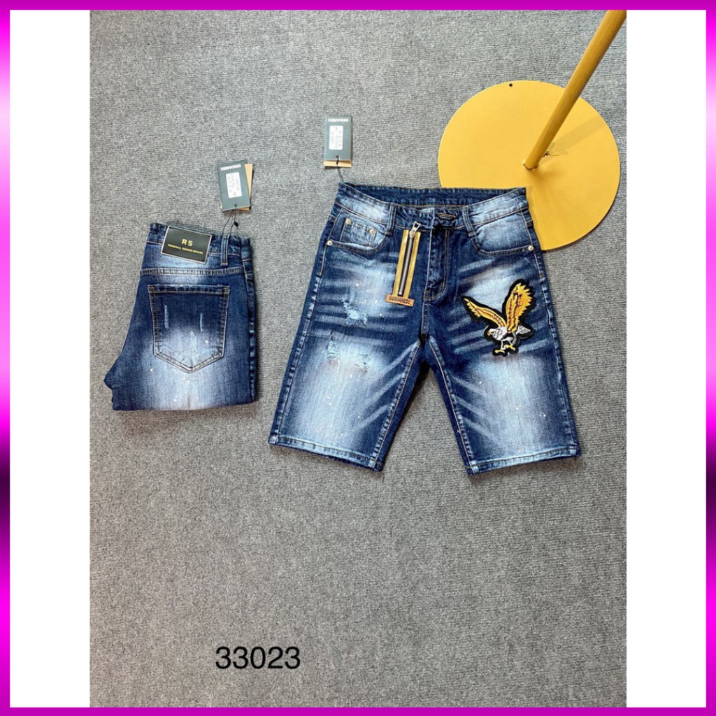 Quần Ngố ⚡ Quần Bò Nam DSQ Khóa Lệch Màu Xanh Hàng Siêu đẹp | BigBuy360 - bigbuy360.vn