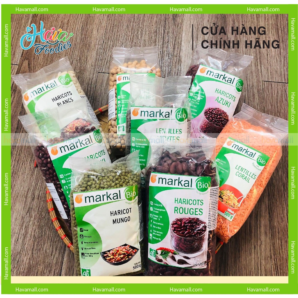 [HÀNG CHÍNH HÃNG] Đậu Lăng Đỏ Tách Đôi Cam San Hô Hữu Cơ Markal 500gr – Organic Lentilles Corail