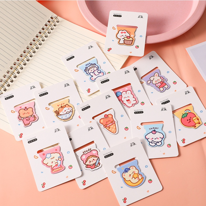 Miếng cài bookmark nam châm đánh dấu trang sách vở cute làm quà tặng giá rẻ