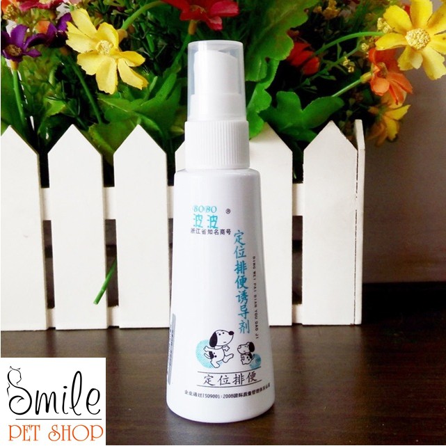 Chai xịt hướng dẫn đi vệ sinh cho chó mèo, thú cưng BoBo 60ml - Smile Pet Shop