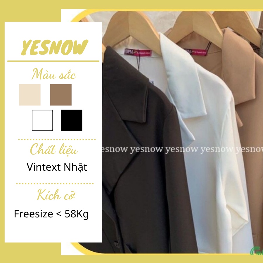 Áo Blazer tay dài màu trơn cho nữ áo Vest 1 lớp blazer phong cách Hàn Quốc CHẤT ĐẸP - YESNOW