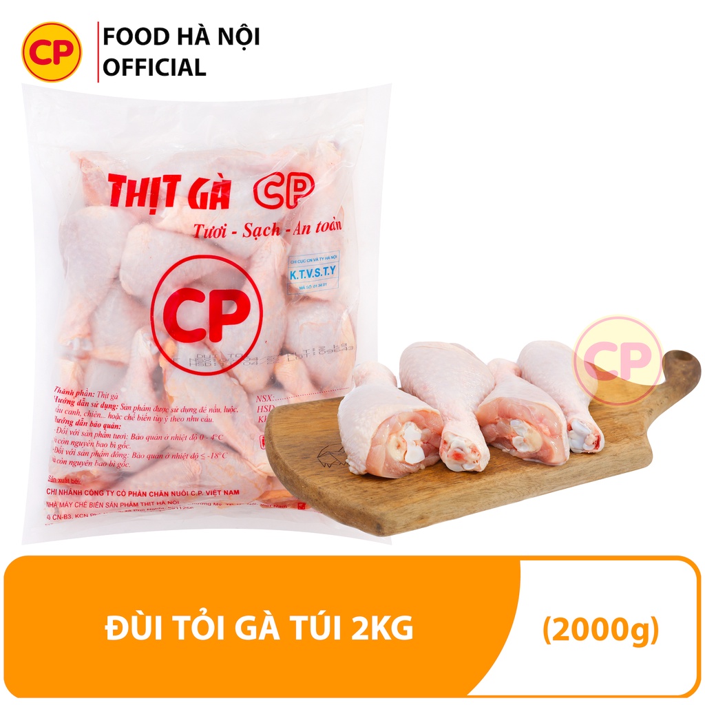 Đùi tỏi gà CP tươi túi 2kg