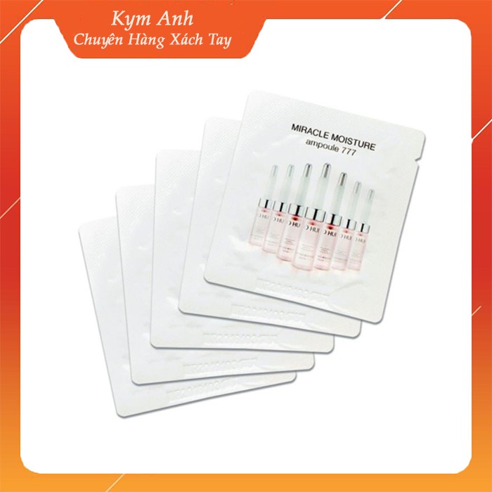 Gói tinh chất huyết thanh 777 Ohui siêu dưỡng ẩm dưỡng trắng và căng bóng da - Miracle Moisture Ampo