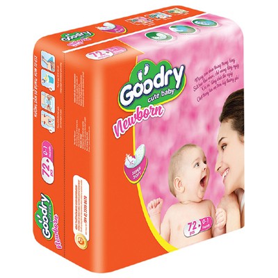 Lót Sơ Sinh Newborn 1 Goodry 72 miếng