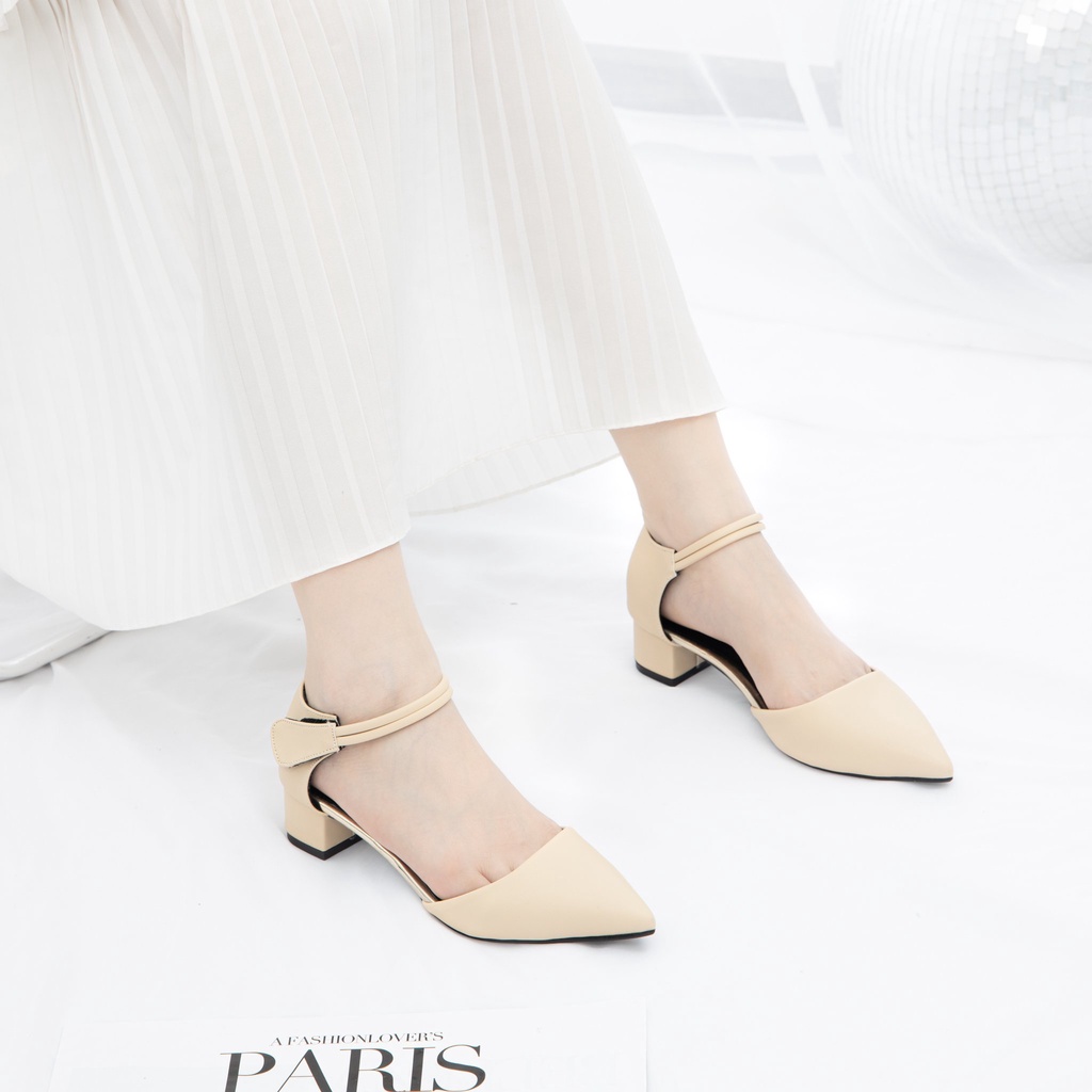 Giày MWC 4321 - Giày Sandal Cao Gót Đế Vuông 3CM Quai Hậu Thanh Lịch