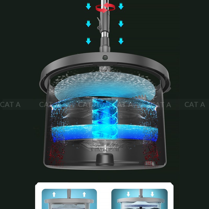 loa bao cao su Bộ chổi lau nhà 360 độ tự vắt -  Cây Lau nhà Tặng kèm bông lau Sạch gấp 3 lần chổi thường, lau dọn tiện l