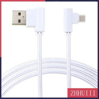 Cáp sạc bện USB dây nilon hình chữ L dành cho Type C Android Xiaomi Micro