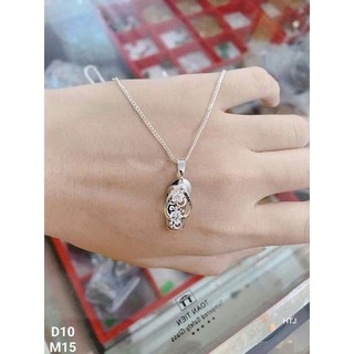 Dây chuyền bạc ta kèm mặt dép