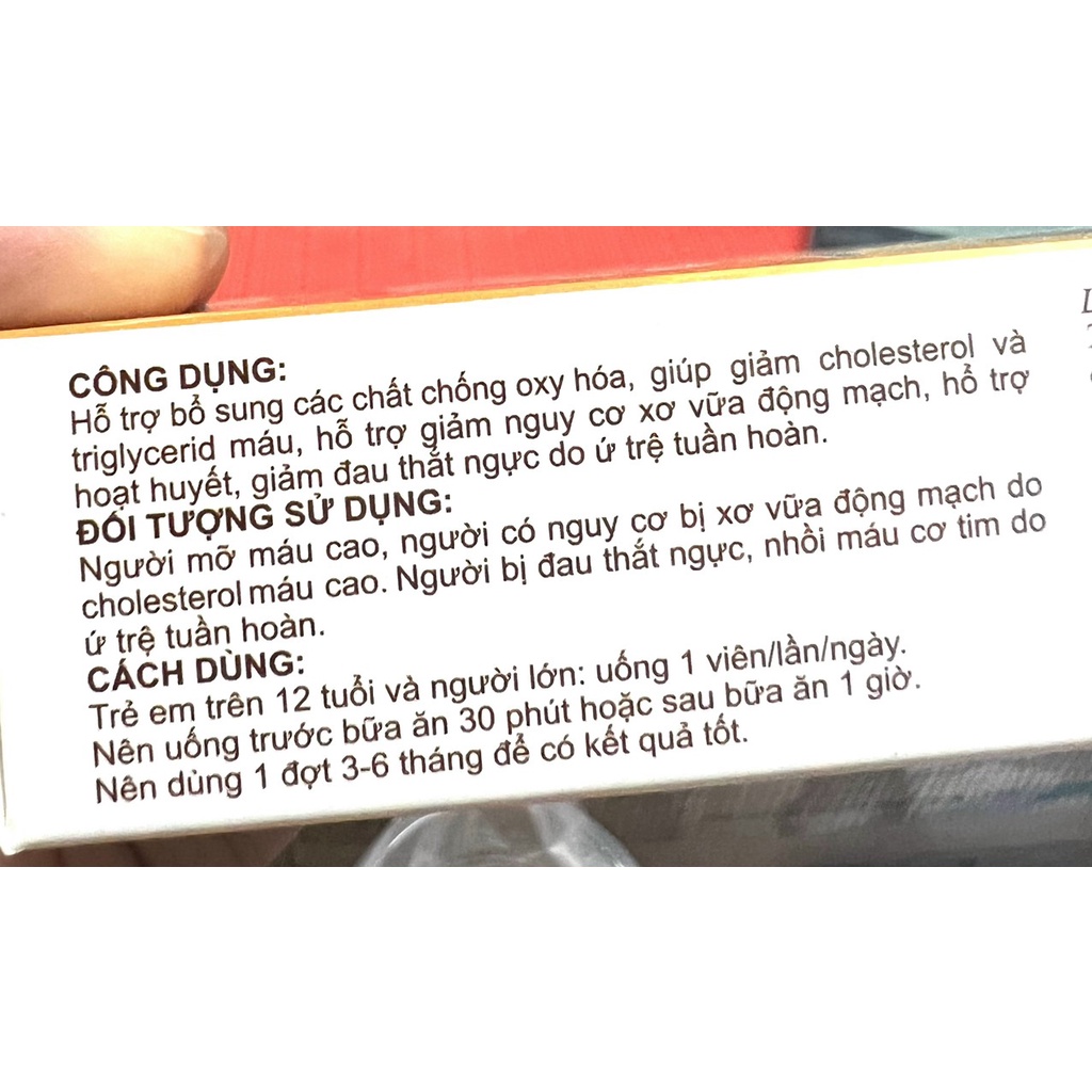 Cozymcard plus Giúp tăng cường sức khỏe tim mạch