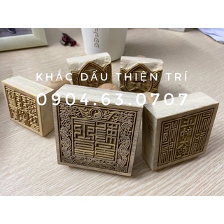 Dấu gỗ thị các cỡ 6-7-8-9-10 cm…., dấu tam bảo, dấu tứ phủ, dấu trần triều