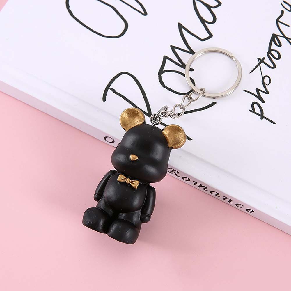 Móc khóa gắn búp bê gấu bông nhiều màu sắc dễ thương