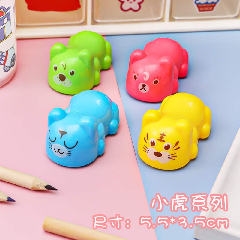 Cartoon Animal Series Pencil Sharpener Elementary School Student Mini Pencil Pencil Sharpener Kindergarten Children Stationery Pencil Shapper