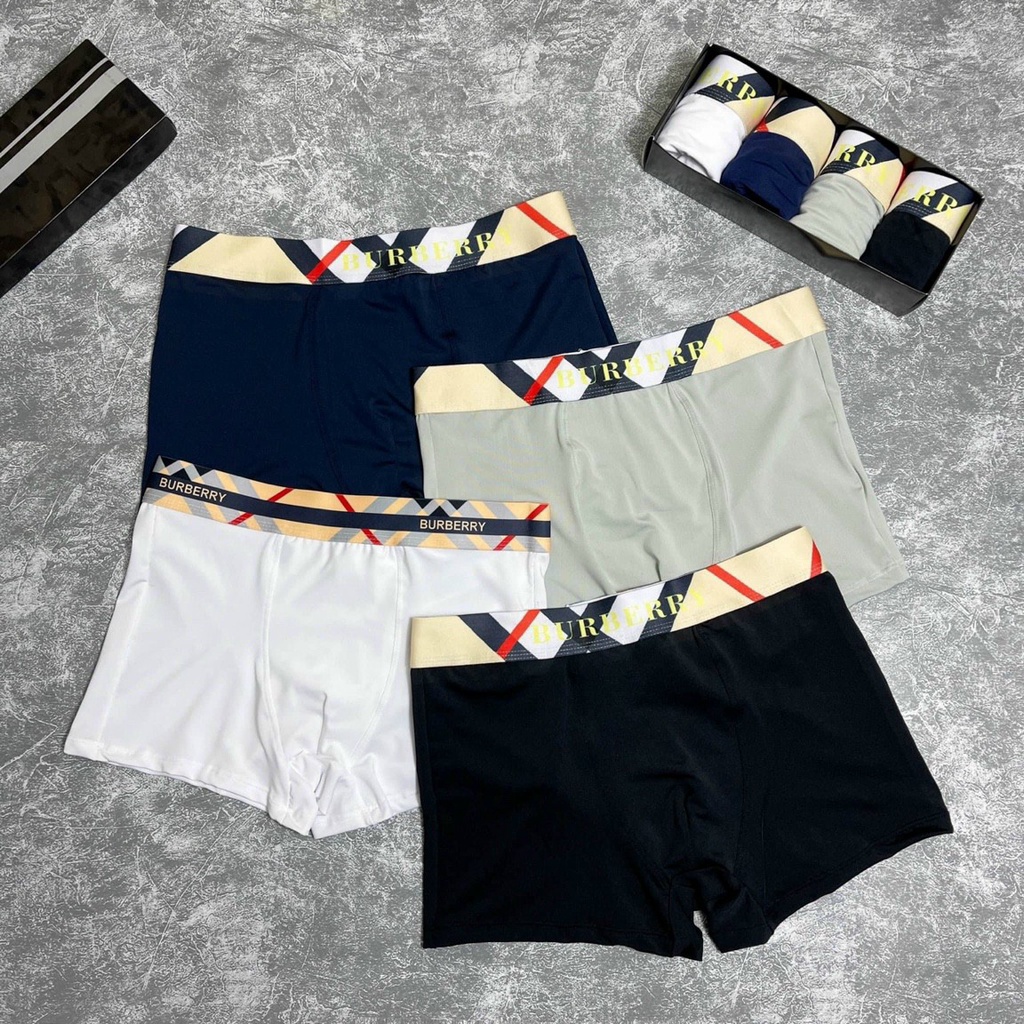 Quần lót nam boxer, quần sịp đùi nam BURBERRY - Chất thun lạnh co dãn 4 chiều, siêu thấm hút mồ hôi MSP60517
