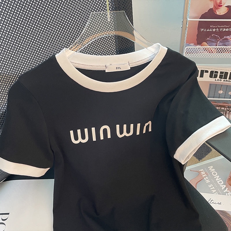 Áo Thun cotton Tay Dài Màu Trắng Trơn Thời Trang Mùa Hè Mới Dành Cho Nữ