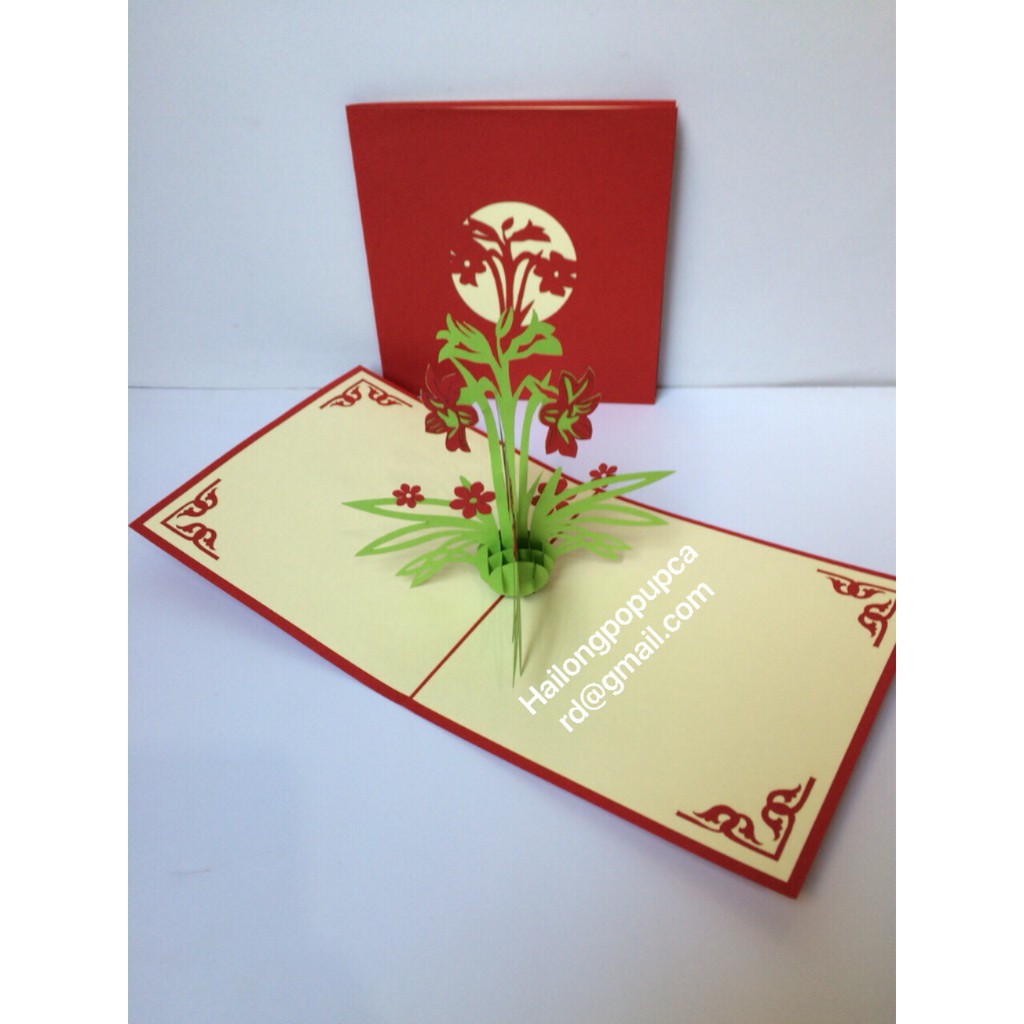 Hoa Ly - Flower -  Thiệp 3D | BigBuy360 - bigbuy360.vn