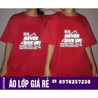 Áo lớp never give up phản quang sale huỷ diệt
