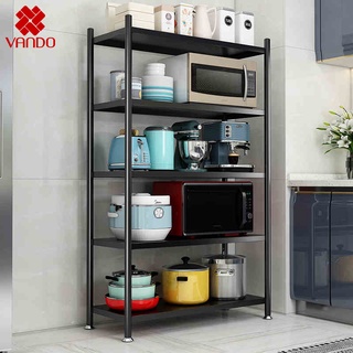 [Freeship] Kệ Đa Năng Inox Để Đồ Sơn Đen VanDo Giá Để Lò Vi Sóng Nồi Cơm Điện Nồi Chiên Không Dầu Cao Cấp