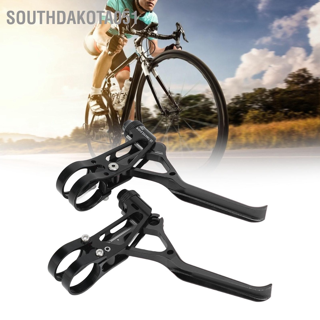 Southdakota051 2 cái Tay cầm Phanh rỗng siêu nhẹ CNC Điều chỉnh dễ dàng Hợp kim nhôm Cần phanh dành cho Xe đạp Đường bộ lái 22 2mm