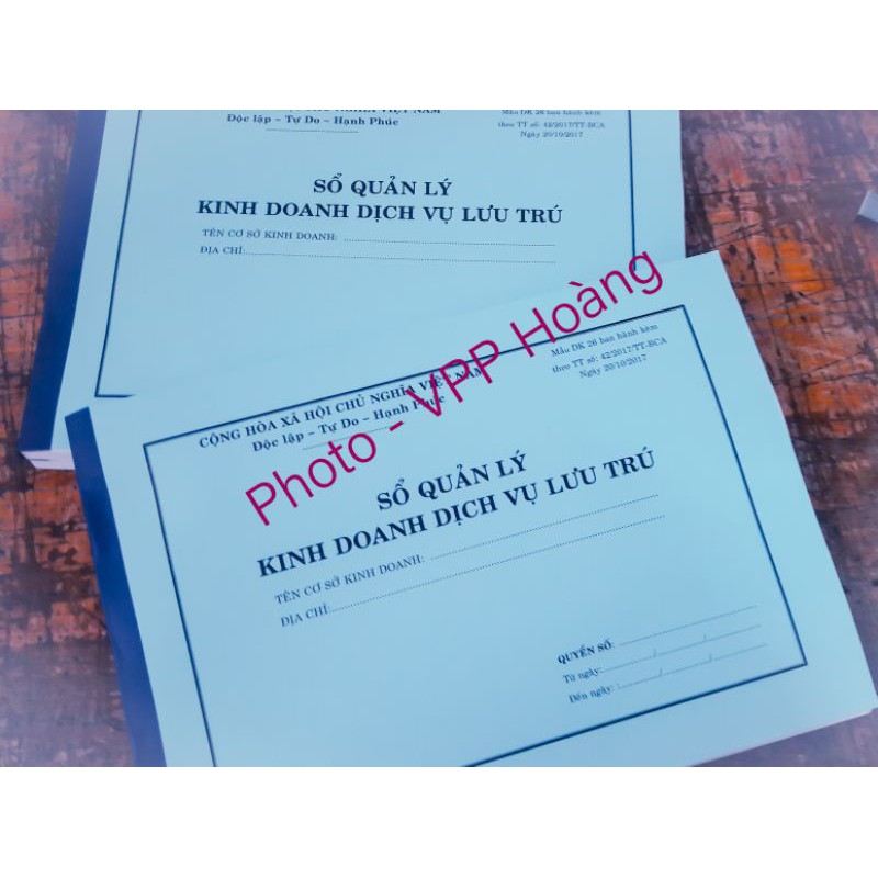 Sổ QL KD DV Lưu trú