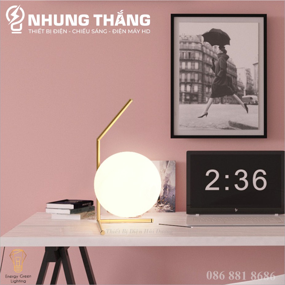 Đèn Để Bàn Trang Trí Hình Mặt Trăng 8010-2 - Kiểu Dáng Sang Trọng - Đã Bao Gồm Bóng Led - Bảo hành 12 Tháng