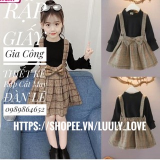 Rập giấyTT930 Rập giấy cắt may sét thu đông cho bé gái