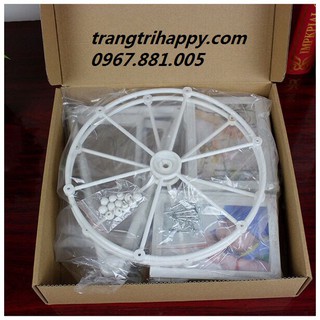 Bộ khung hình 12 ảnh hình cối xay gió màu trắng - ms1600gh