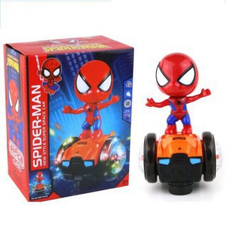 Người nhện spider men cưỡi xe thăng bằng