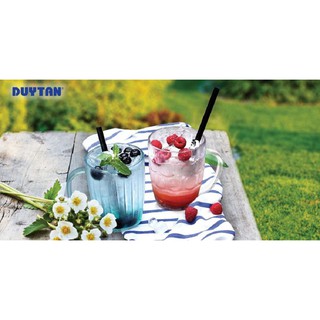 BỘ 10 LY NHỰA QUAI LỚN BÔNG DUY TÂN No.1309 - Kích thước 11 x 8,1 x 11,9 cm- TẶNG 1 LY CÙNG LOẠI