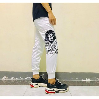 Quần jogger thể thao chất liệu vải thun da cá họa tiết hot trend 2020 full size S đến 2XL