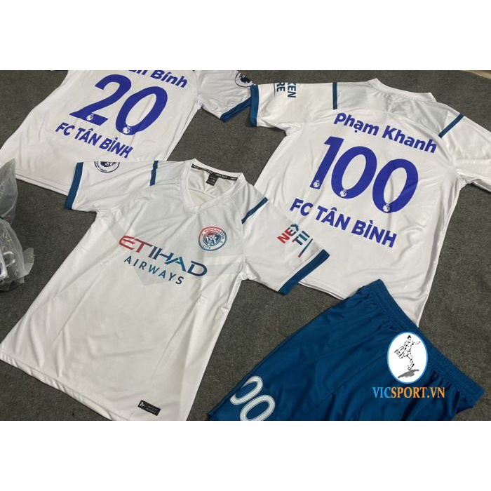 Áo Bóng  Đá Mancity, Quần Áo Đá Banh CLB MANCHESTER CITY Vải Thun Lạnh Cho Bé - Vicsport