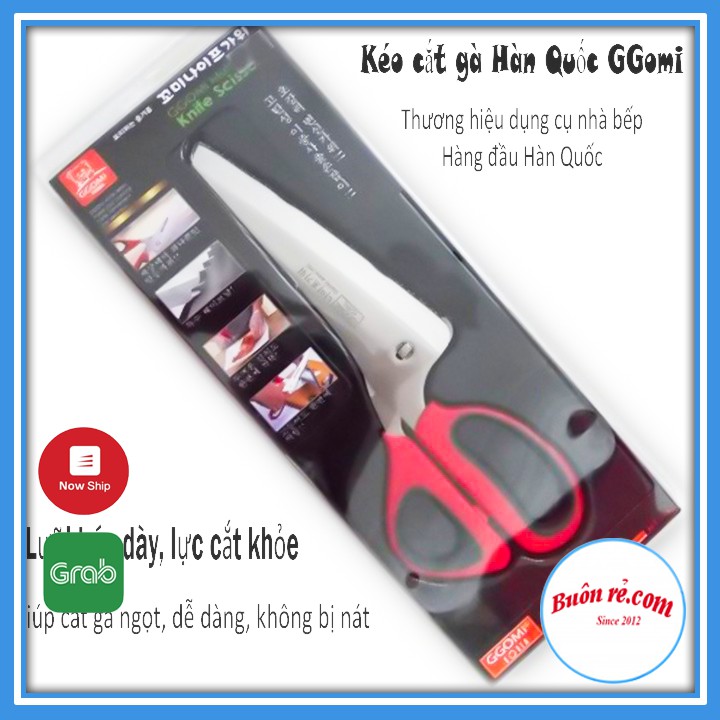 Kéo Cắt Gà Hàn Quốc Cao Cấp -Kéo Kèm Dao Cắt Đồ Đông Lạnh Thông Minh br00347